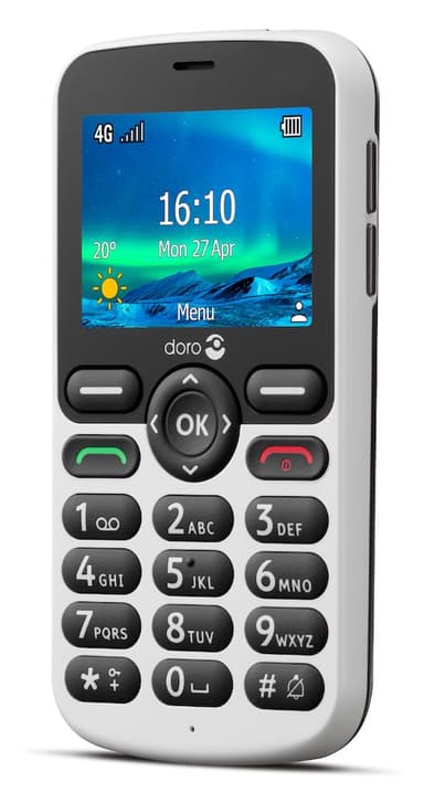 Doro 5860 eenvoudige GSM 4G wit-zwart