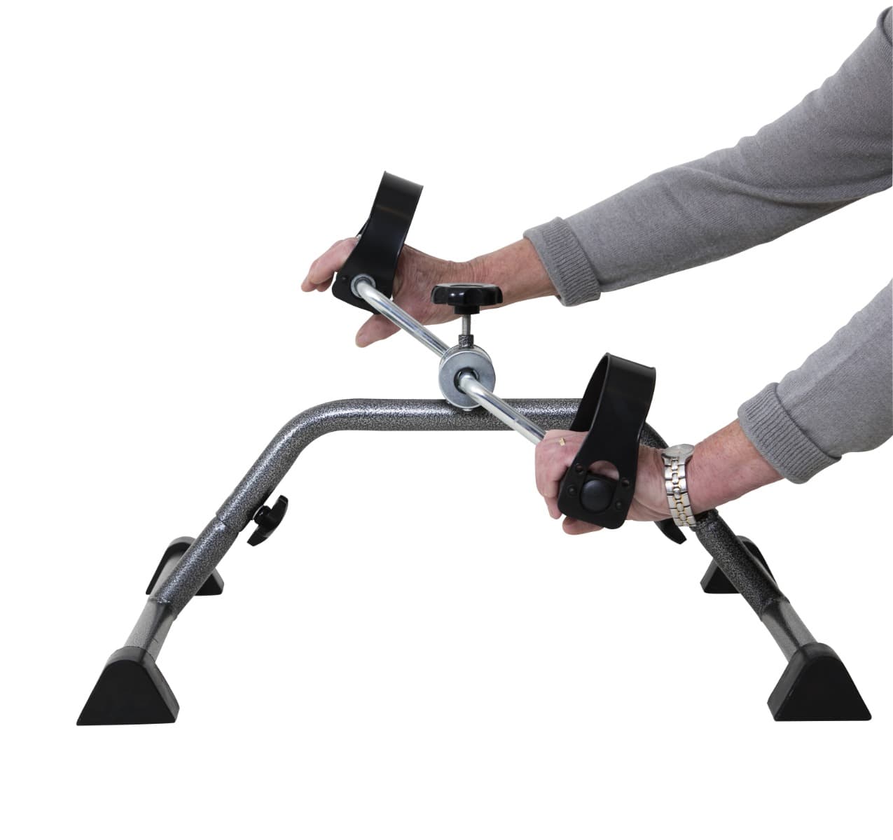 Fietstrainer gebruiken met armen