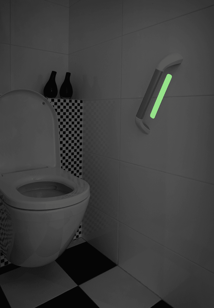 Glow in the dark secustrip t.b.v wandbeugel