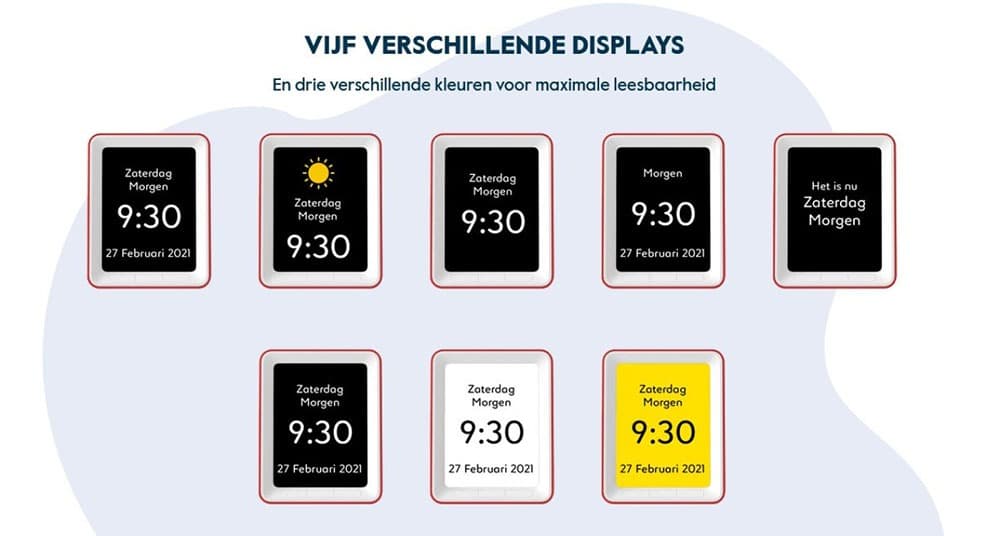 BBrain sprekende klok makkelijk in gebruik verschillende displays en kleuren