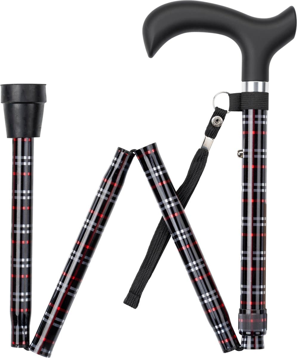 Multimotion opvouwbare wandelstok tartan schotse ruit