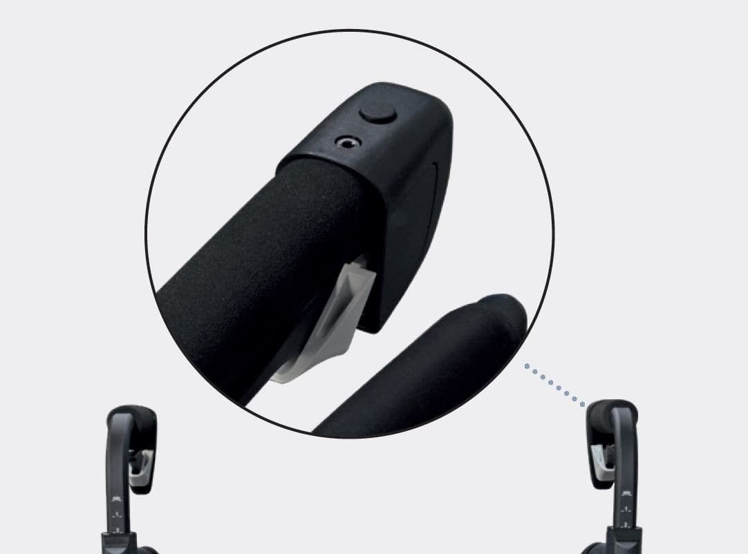 Rollz Motion Rhythm Parkinson rollator instelling handvat