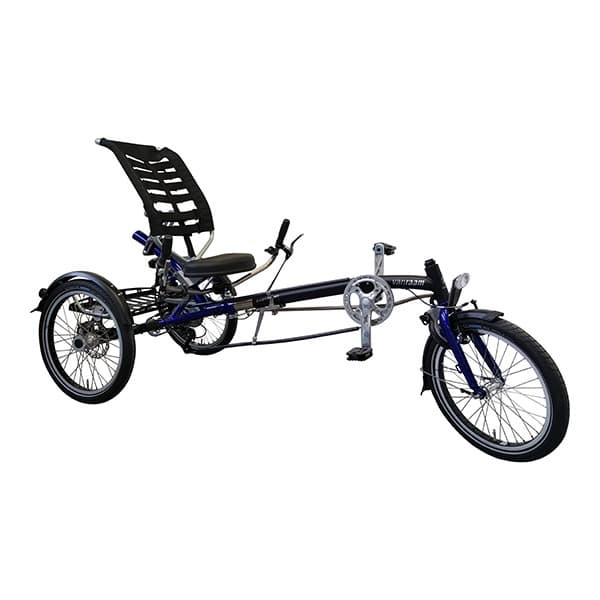 Van Raam elektrische driewiel ligfiets zwart blauw