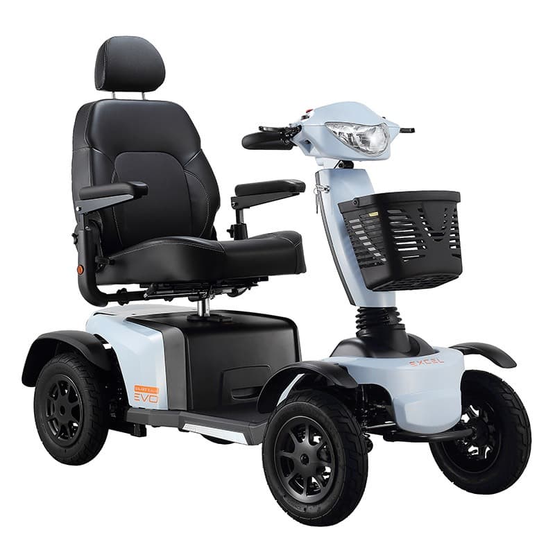 Scootmobiel Galaxy Deluxe II EVO blauw vooraanzicht
