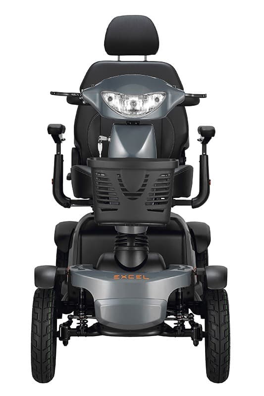 Scootmobiel Galaxy Deluxe II EVO grijs vooraanzicht