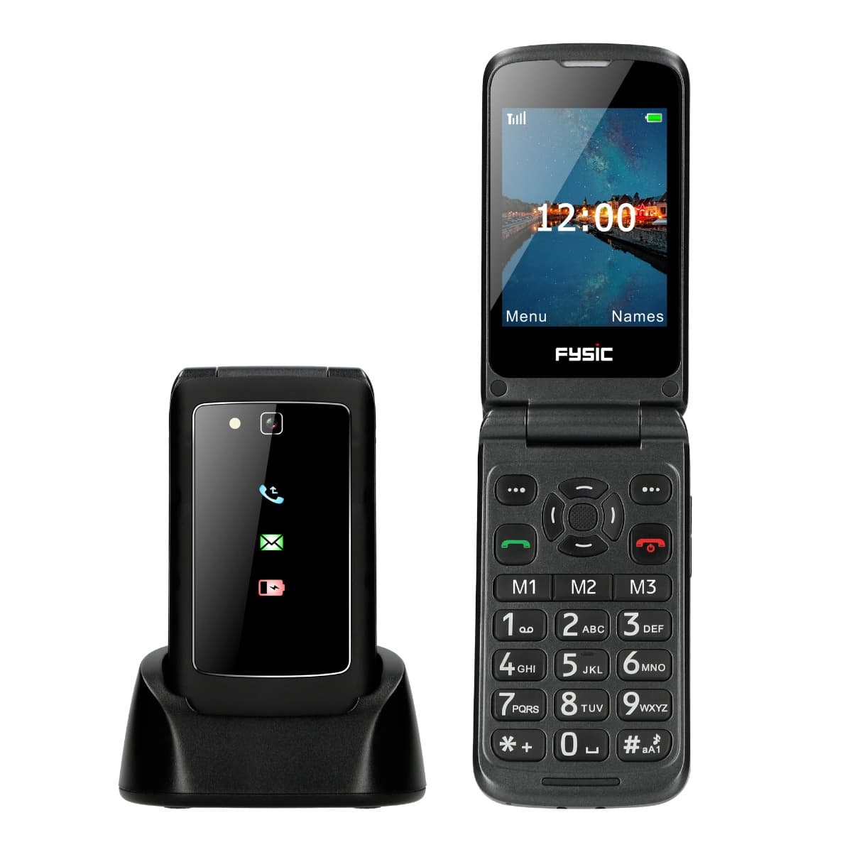 Fysic Mobiele Klaptelefoon met SOS noodknop F15
