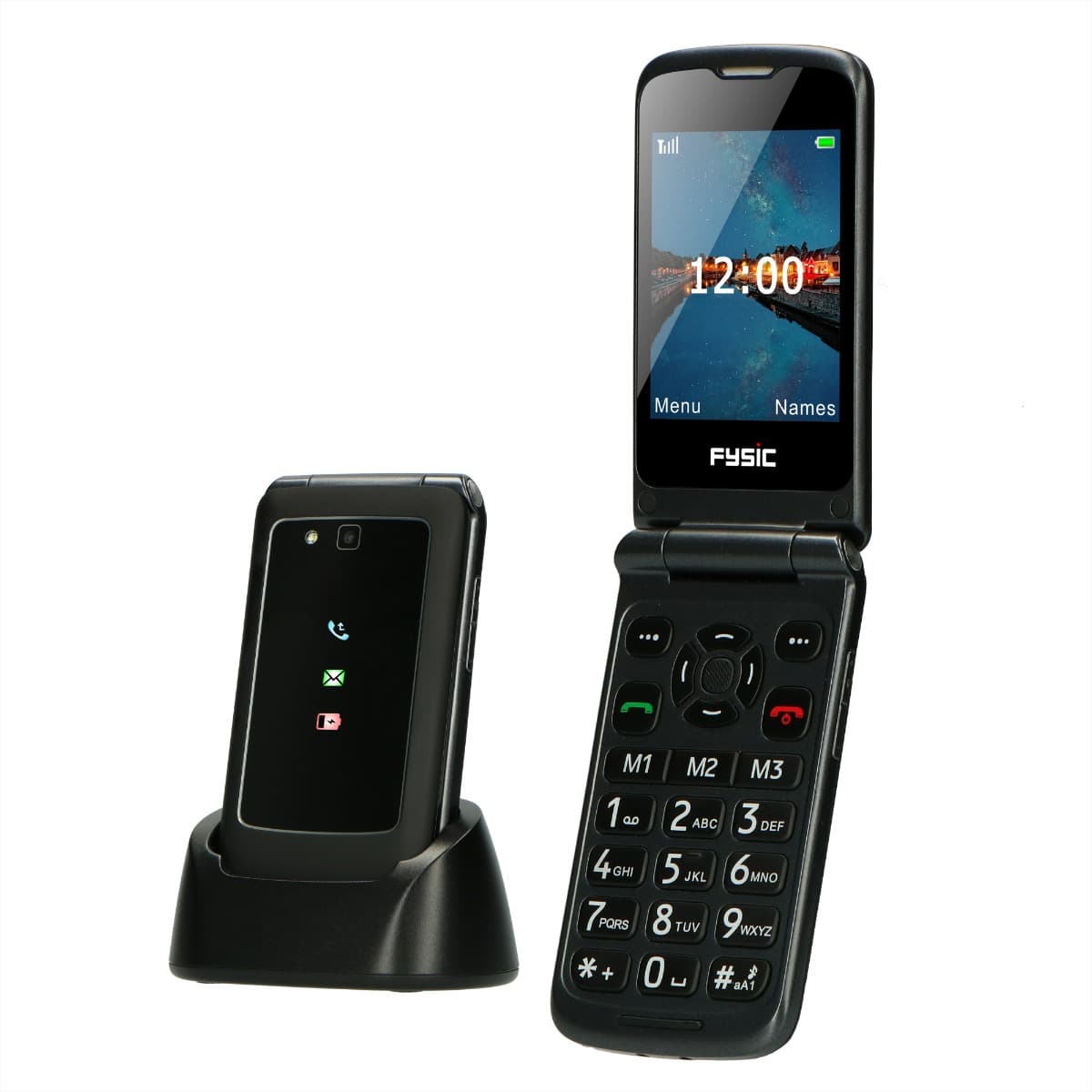 Fysic Mobiele Klaptelefoon met SOS noodknop F15