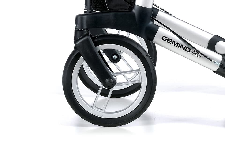 Gemino 60 rollator aluminium frame detail wielen