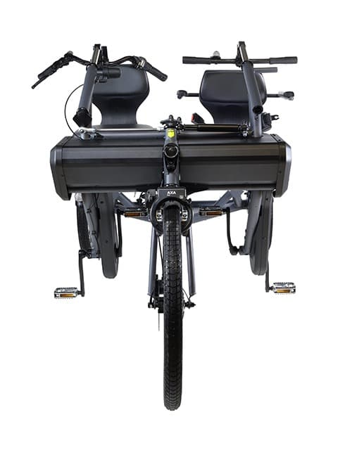 Huka Orthros duofiets zilver vooraanzicht