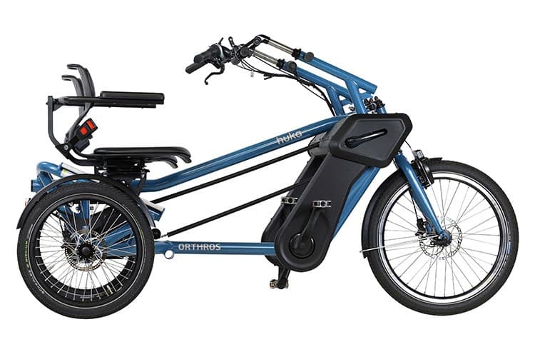 Huka Orthros duofiets blauw zijaanzicht