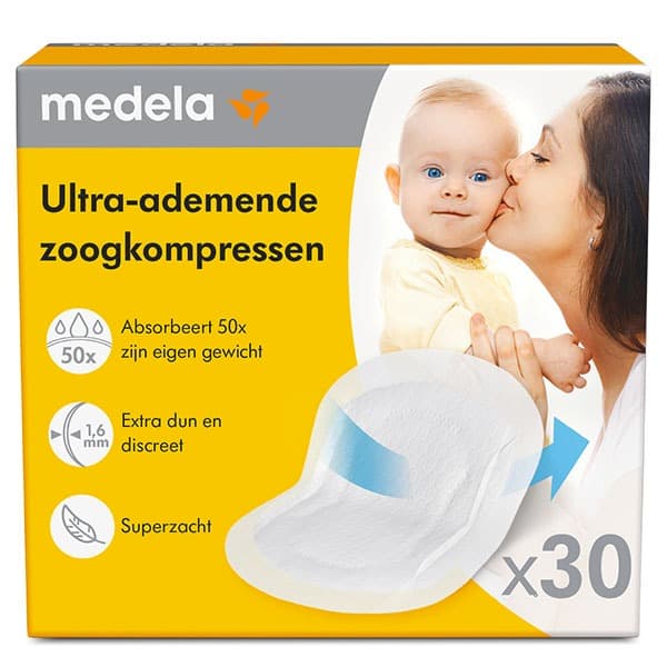 Medela ademende zoogcompressen wegwerp 30 stuks verpakking