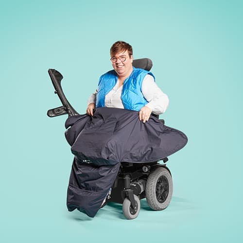 myBlanket rolstoeldeken met fleecevoering uitleg t-vorm