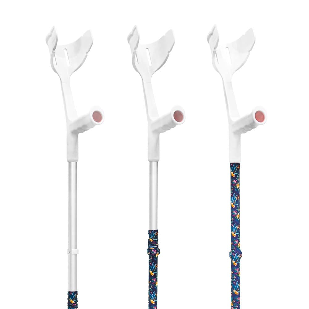 MyCover afneembare wandelstok- en elleboogkrukhoes bloemen