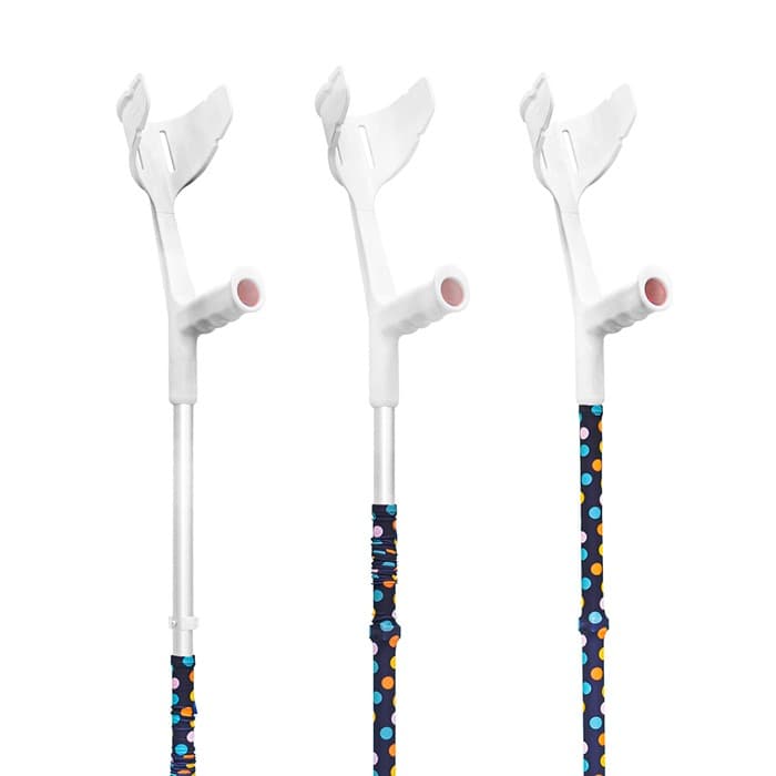 MyCover afneembare wandelstok- en elleboogkrukhoes stippen