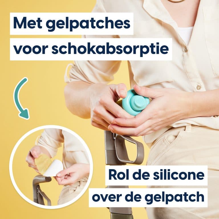 MyRollerSleeve gelpad en hoes voor rollator handvat uitleg aanbrengen