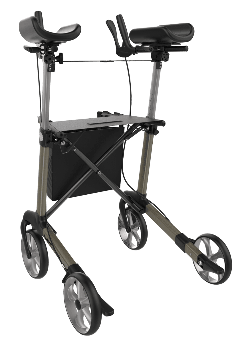Navigator rollator met draaibare armschalen