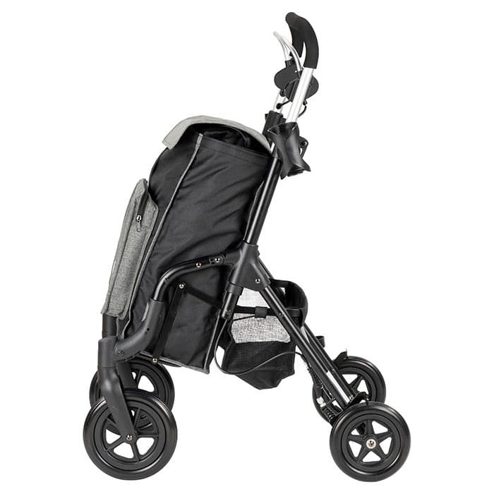 MultiMotion Shopper boodschappenrollator grijs zijaanzicht