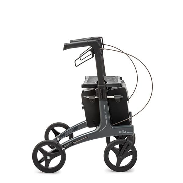 Rollz Air carbon rollator grijs zijaanzicht