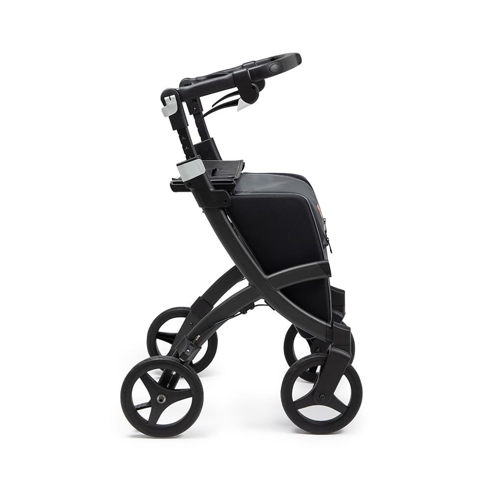 Rollz Flex 2 rollator boodschappenrollator zijaanzicht zwart