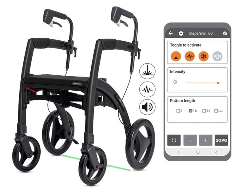 Rollz Motion Rhythm Parkinson rollator applicatie