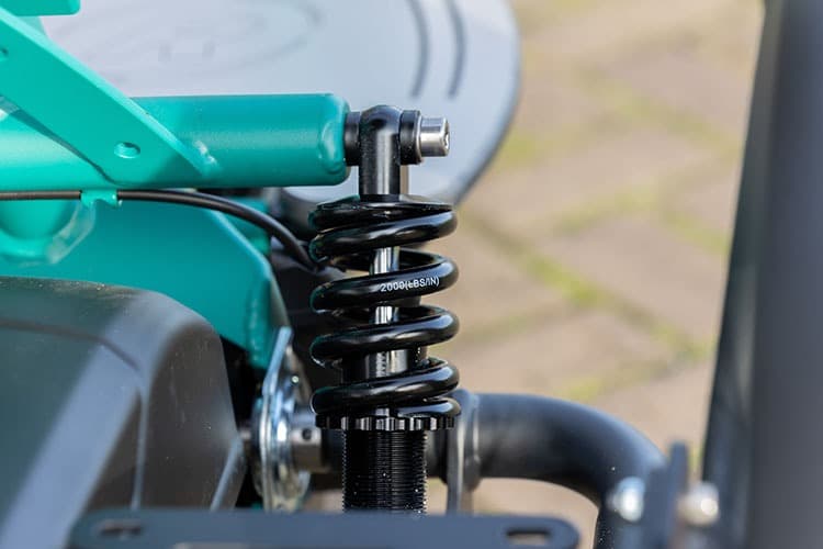 Van Raam Easy Go Scootmobielfiets elektrisch detail vering