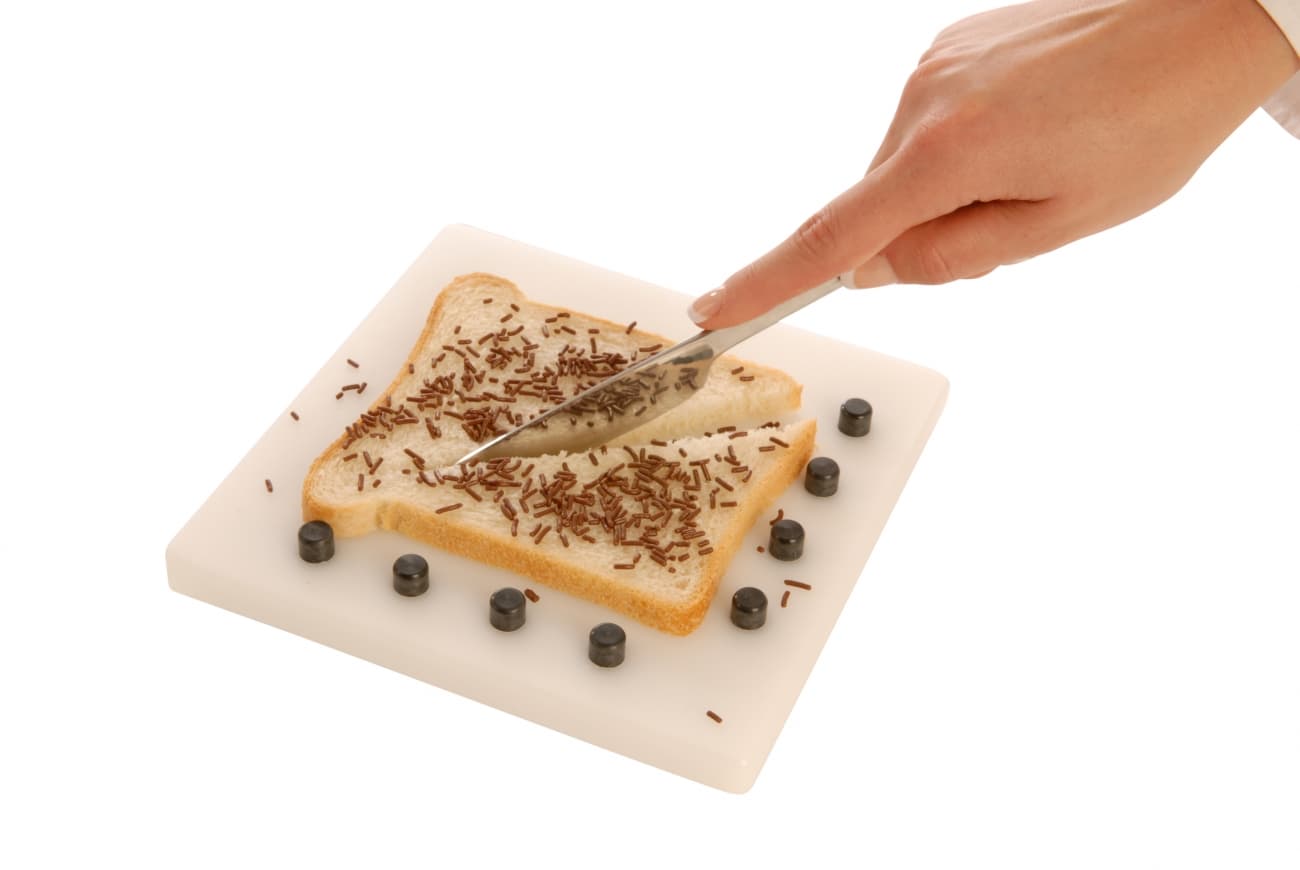 Snijplank noppenbord wit/zwarte noppen