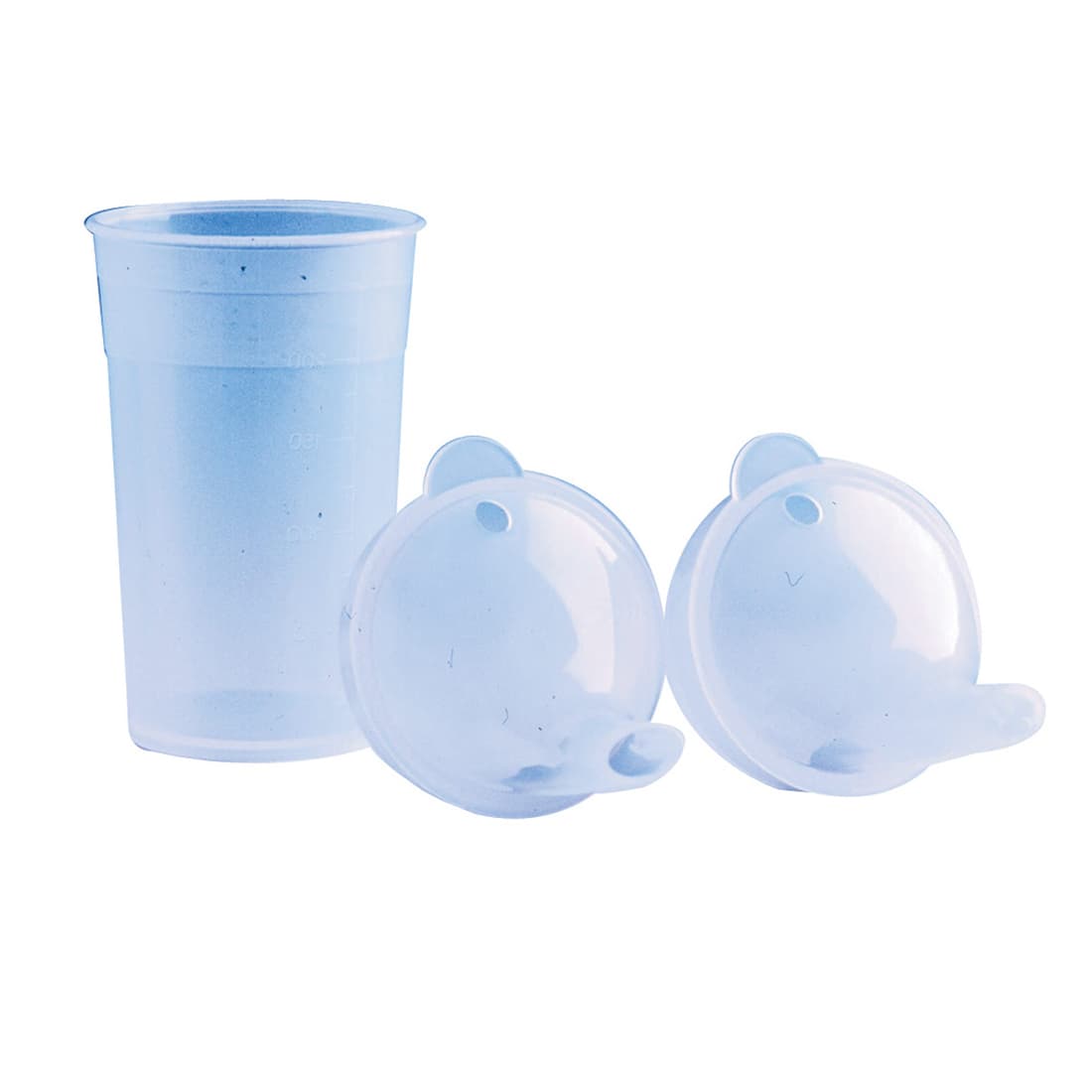 Drinkbeker standaard met 2 tuitdeksels