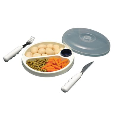 Warmhoudbord rond 2-vaks