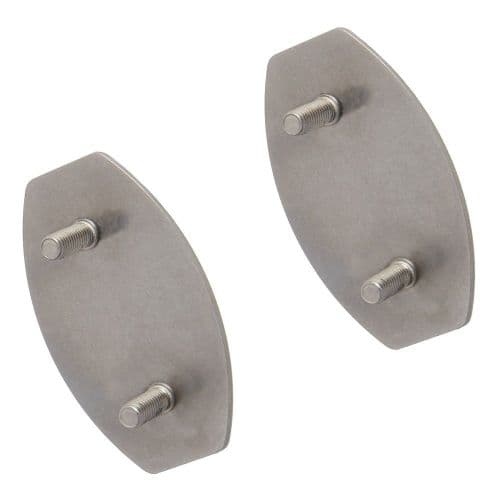 RVS Lijmbevestiging plaatjes tbv wandbeugel 400