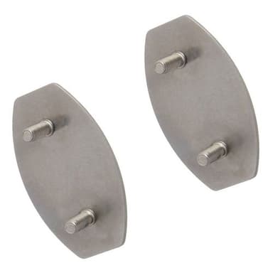 RVS Lijmbevestiging plaatjes tbv wandbeugel 400