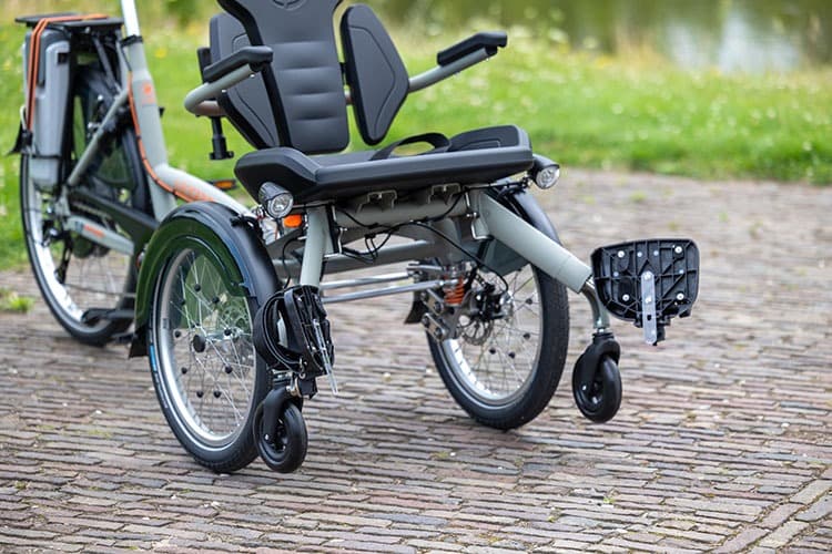 Van Raam OPair rolstoelfiets verlengde beensteunen