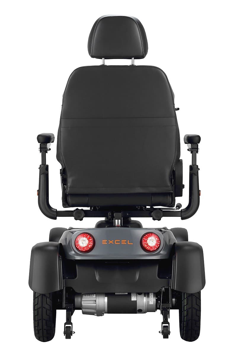 Scootmobiel Galaxy Deluxe II EVO grijs achterkant