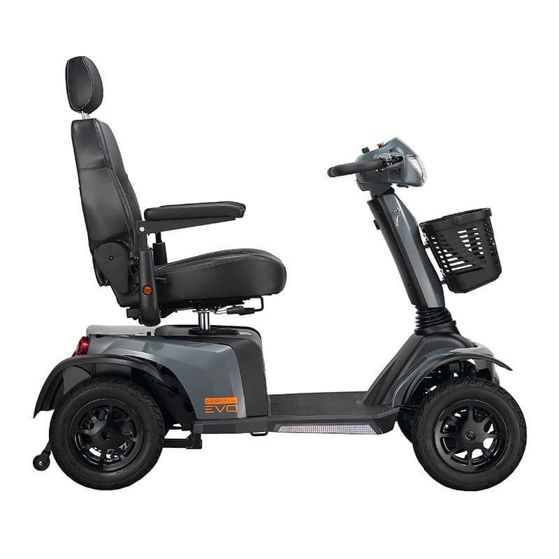 Scootmobiel Galaxy Deluxe II EVO grijs zijaanzicht