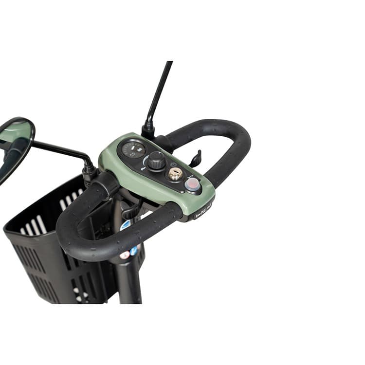 Demontabele scootmobiel Xena EVO 4 groen stuur