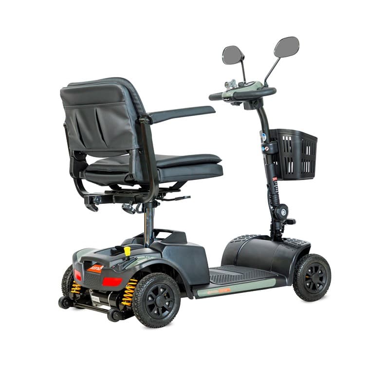 Demontabele scootmobiel Xena EVO 4 groen zijachter aanzicht