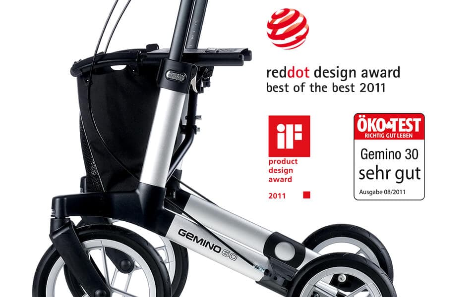 Gemino 60 Walker rollator met onderarmschalen