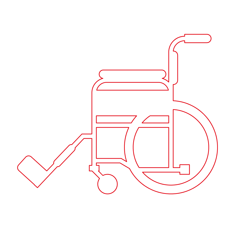 Rolstoel XL met comfort beensteunen