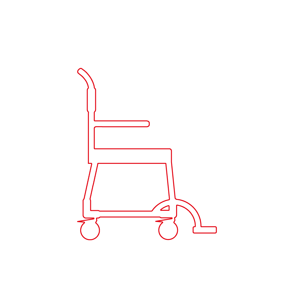 Verrijdbare douche- en toiletstoel lenen