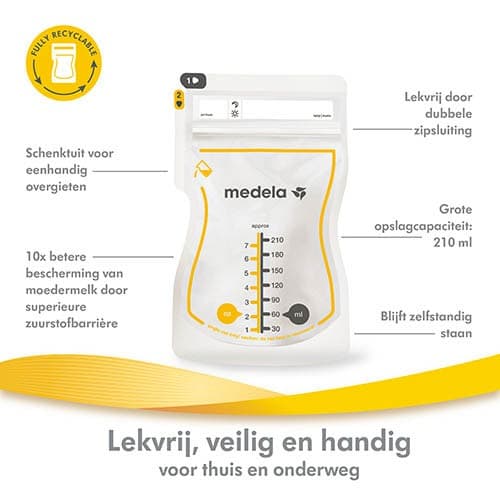 Medela moedermelk bewaarzakjes 210 ml (25 stuks)