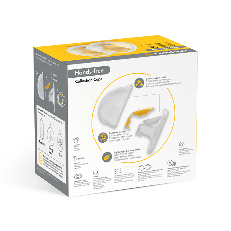 medela hands-free collection cups verpakking achterkant