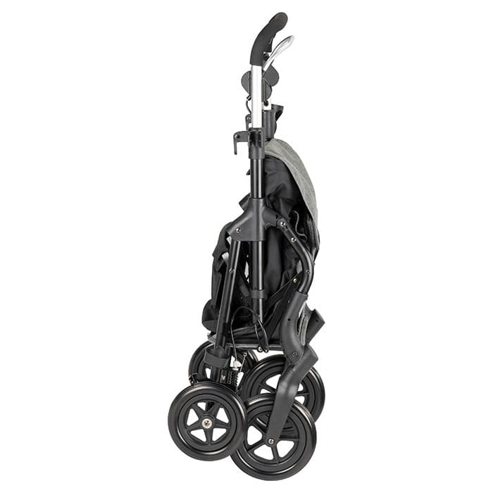 MultiMotion Shopper boodschappenrollator grijs opgevouwen