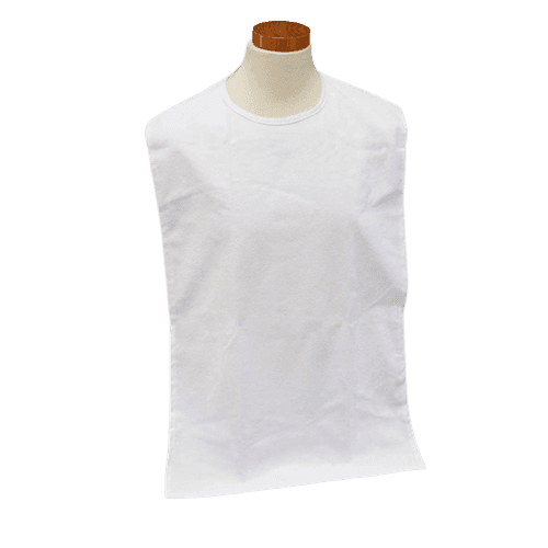 Slab met pu rug 45x90cm badstof wit