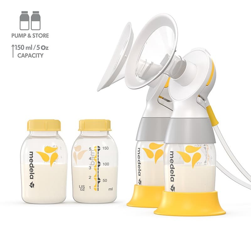 Medela PersonalFit Flex dubbele afkolfset flesjes in koelkast