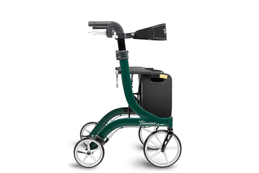 Travixx Deluxe limited edition rollator Britisch Racing Green groen zijaanzicht
