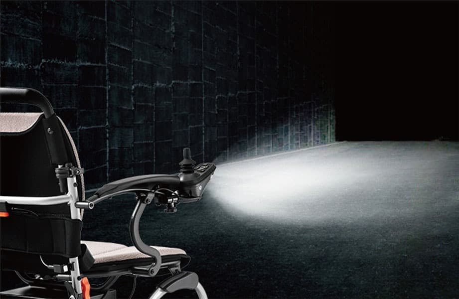 Elektrische rolstoel opklapbaar en lichtgewicht Excel X50R+ verlichting