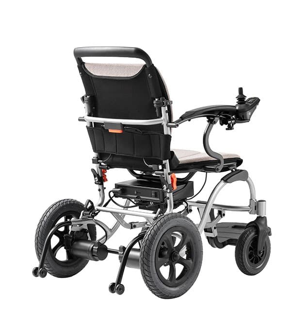 Elektrische rolstoel opklapbaar en lichtgewicht Excel X50R+ achteraanzicht