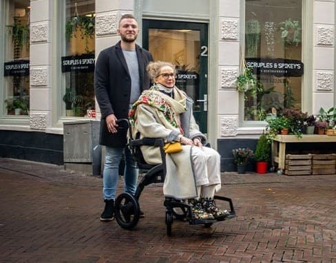 Rollz Motion Rhythm Parkinson rollator om te bouwen tot rolstoel