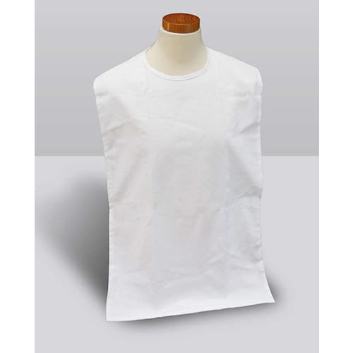 Slab met pu rug 45x90cm badstof wit