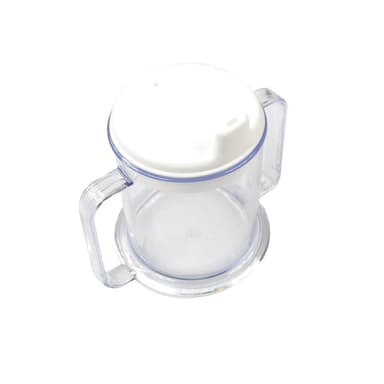 Drinkbeker standaard. 2 handvatten en 1 deksel