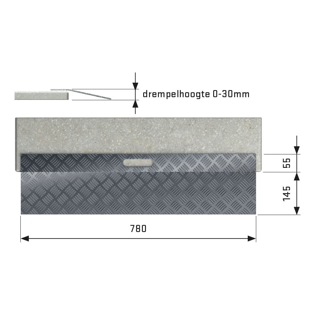 SecuCare drempelhulp aluminium